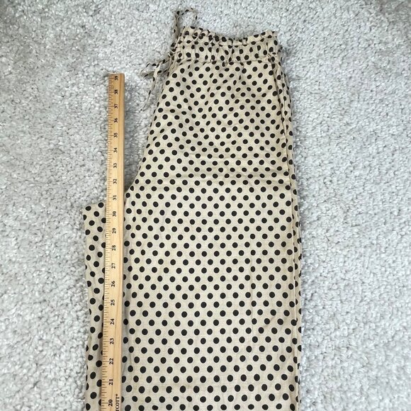 J. Crew Solei Linen Pant Polka Dot Black Beige 31" Inseam - Picture 7 of 7